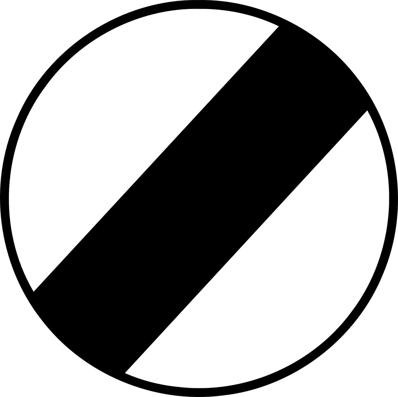 End of Speed Limit Sign